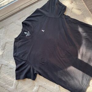 Black T-Shirt with Small Embroidered Detail